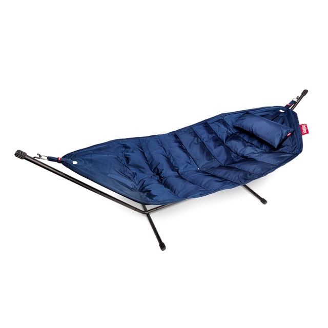 Hamac albastru inchis din textil Headdemock Deluxe Fatboy