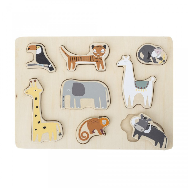 Joc puzzle multicolor Safari Bloomingville Mini