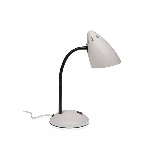 Lampa birou alba/neagra din metal 40 cm Study Lamp White Versa Home