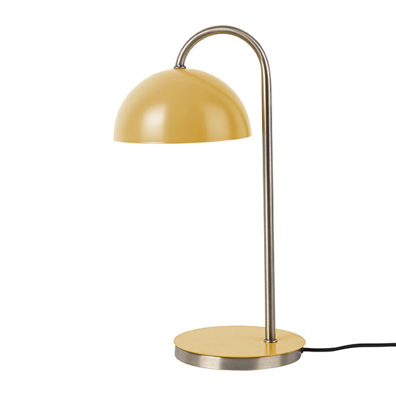 Lampa birou galbena/aurie din metal 37 cm Dome Present Time