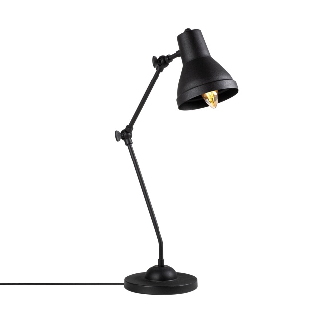 Lampa birou neagra/aurie din metal 55 cm Mixed The Home Collection