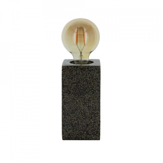 Lampa birou neagra din beton si piatra 16 cm Shani LifeStyle Home Collection