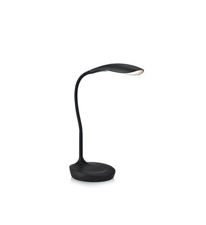 Lampa birou neagra din plastic 45 cm Swan USB Markslojd