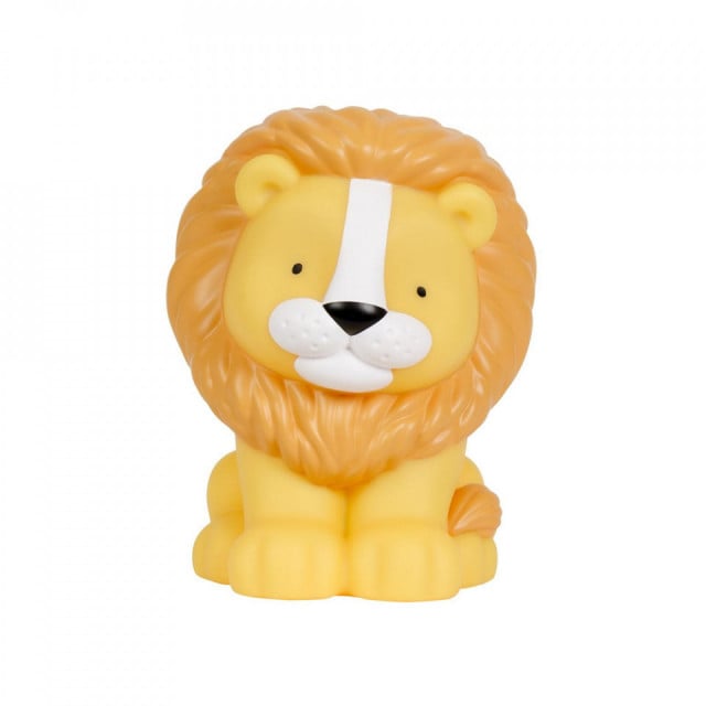 Lampa de veghe galbena din fibre sintetice cu LED 18 cm Lion A Little Lovely Company