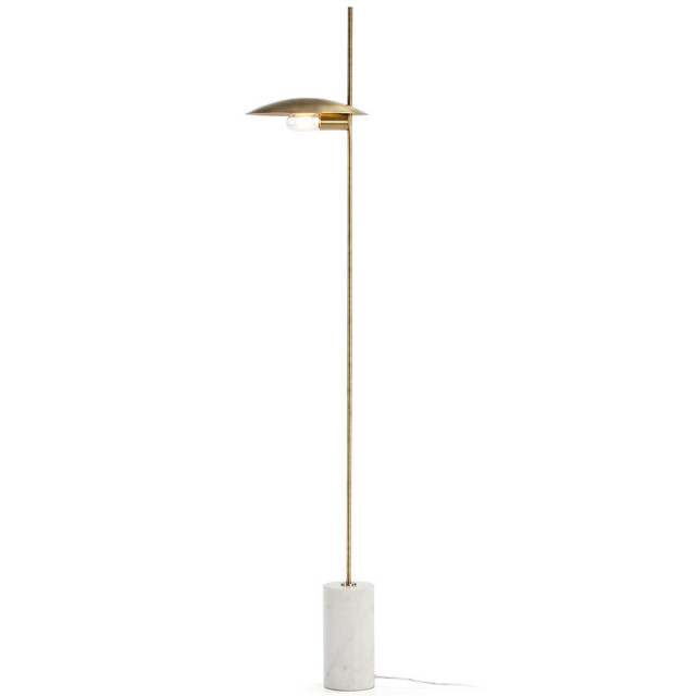 Lampadar alb/auriu din marmura si metal 167 cm Oled Thai Natura