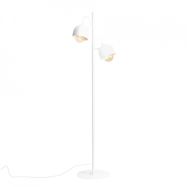 Lampadar alb din metal cu 2 becuri 161 cm Beryl Aldex