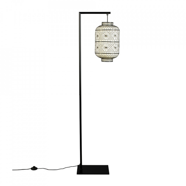 Lampadar alb/negru din metal 157 cm Ming Dutchbone