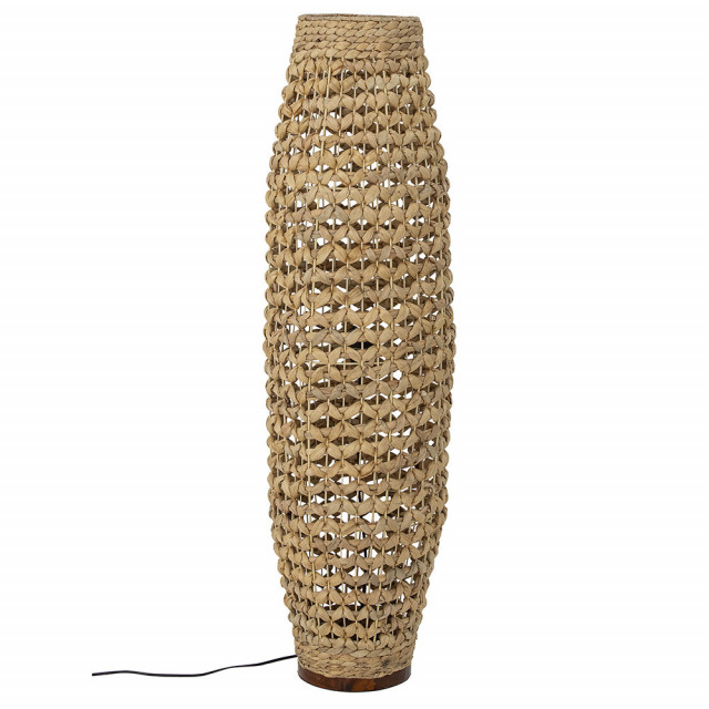 Lampadar maro din fibre naturale si metal 110 cm Izolde Bloomingville