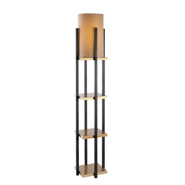 Lampadar multicolor/maro din metal 130 cm Norah Ron The Home Collection