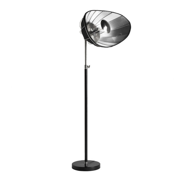 Lampadar negru/argintiu din metal 136 cm Alia Vical Home