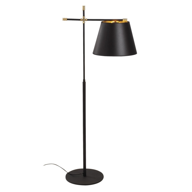 Lampadar negru/auriu din metal 120 cm Assos The Home Collection