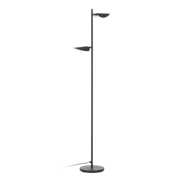 Lampadar negru din metal cu 2 becuri 150 cm Veleira Kave Home