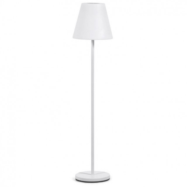 Lampadar pentru exterior alb din polietilena si otel 150 cm Amaray Kave Home