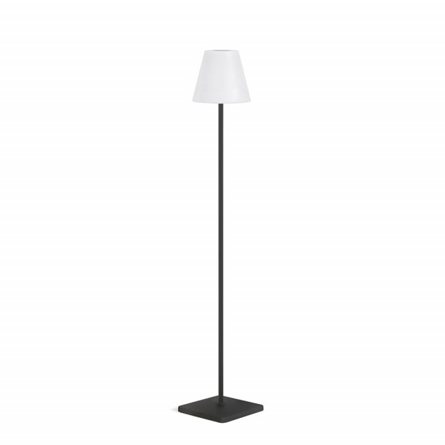 Lampadar solar alb/negru din metal 120 cm Amaray Kave Home