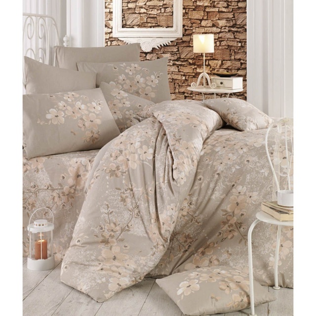 Lenjerie pat maro din bumbac Elena Single The Home Collection