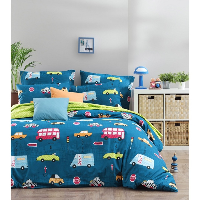 Lenjerie pat multicolora din bumbac Paula Double The Home Collection