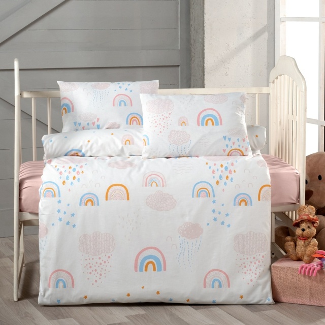 Lenjerie pat multicolora din bumbac Rain The Home Collection