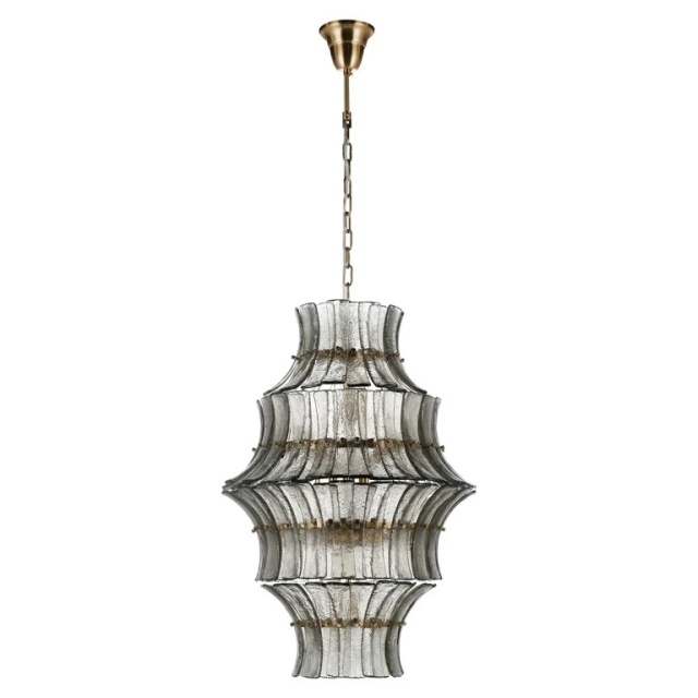 Lustra gri fum din metal cu 11 becuri Colbey Richmond Interiors