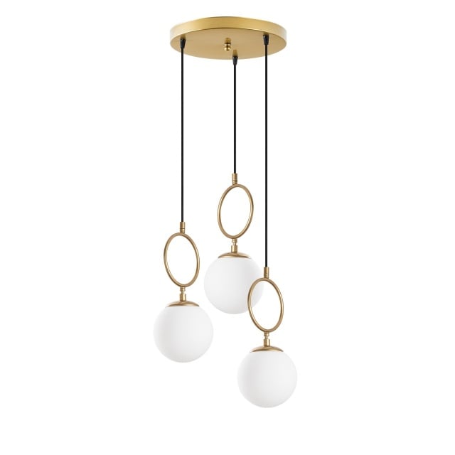 Lustra multicolora din metal cu 3 becuri Ring The Home Collection