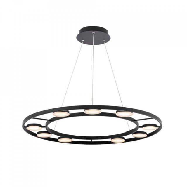 Lustra neagra din metal cu 9 LED-uri Fad Maytoni