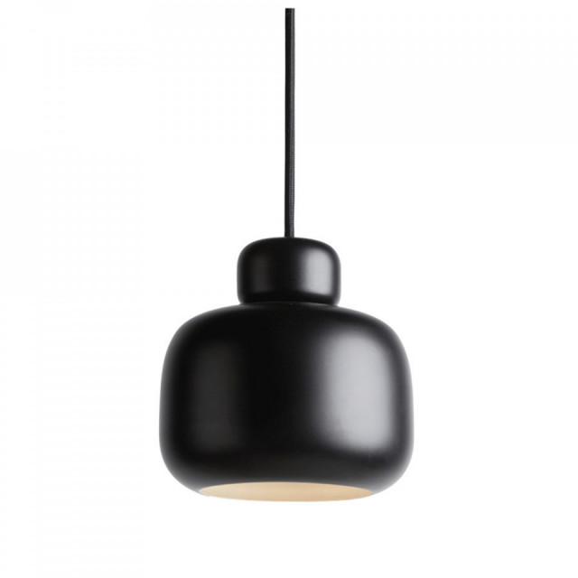 Lustra neagra din metal Stone Woud