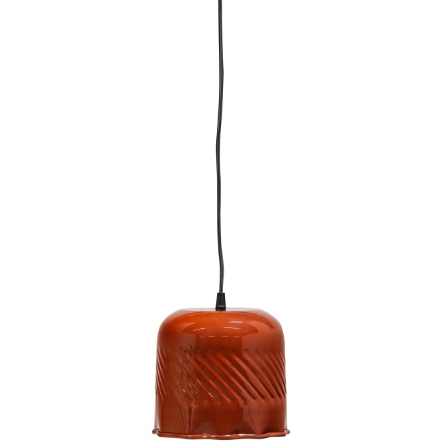 Lustra portocalie din metal Arleso Ivy Woood