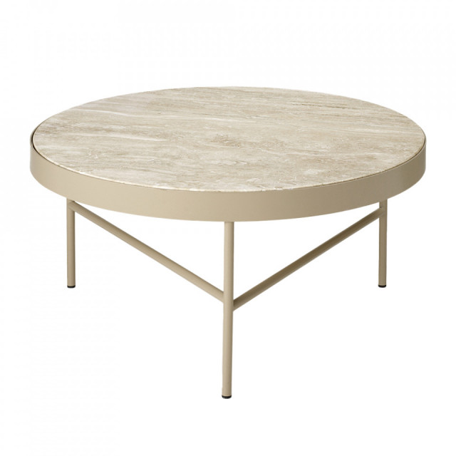 Masa de cafea crem din metal 71 cm Trave Ferm Living