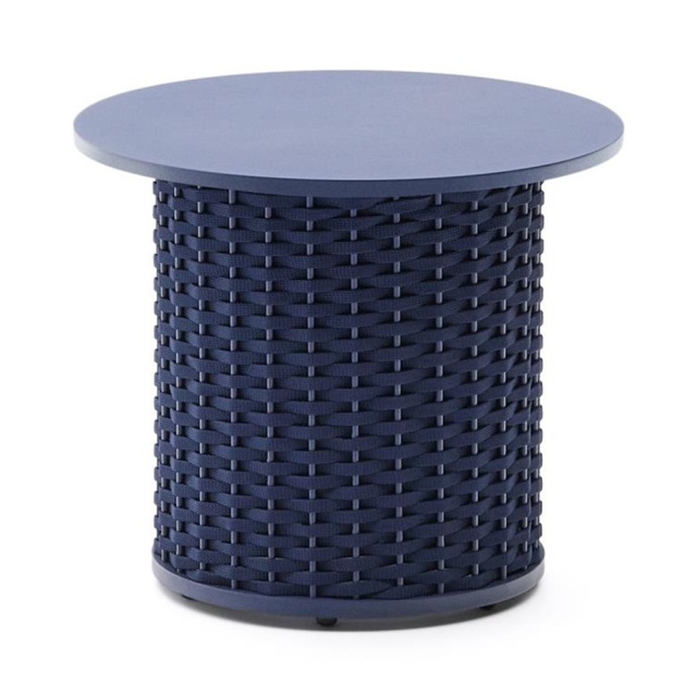 Masa de cafea exterior albastra din metal 50 cm Sedalis Kave Home