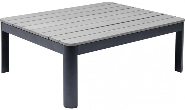 Masa de cafea gri/neagra din aluminiu 71x90 cm Black Holiday Kare
