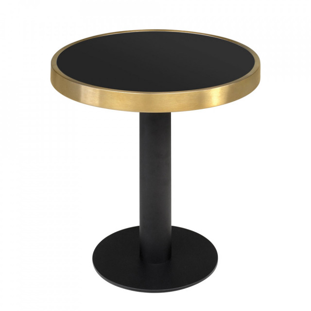 Masa de cafea neagra/aurie din metal 50 cm Pigalle Versmissen