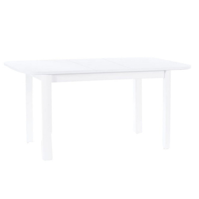 Masa dining extensibila alba din MDF si placi laminate 68x120(160) cm Diego The Home Collection
