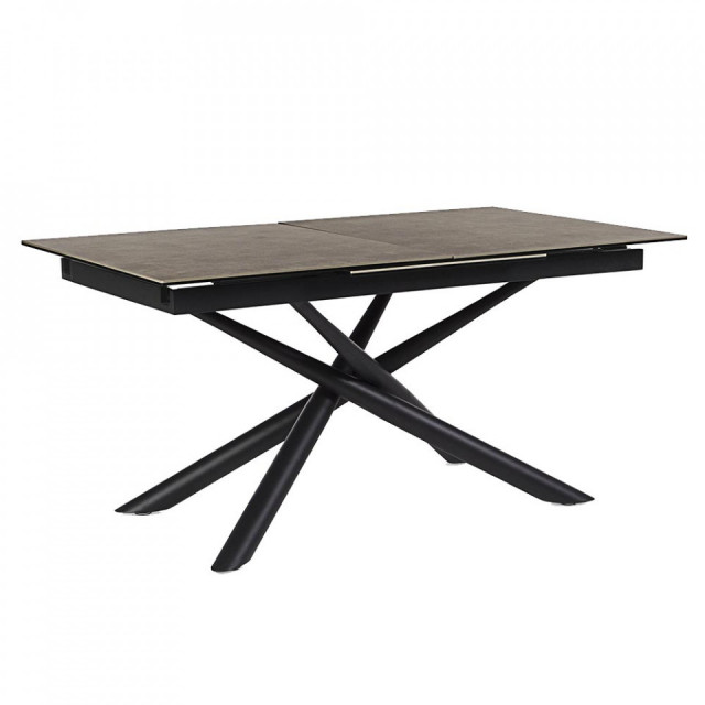 Masa dining extensibila maro/neagra din ceramica 90x160(220) cm Seyfert Bizzotto