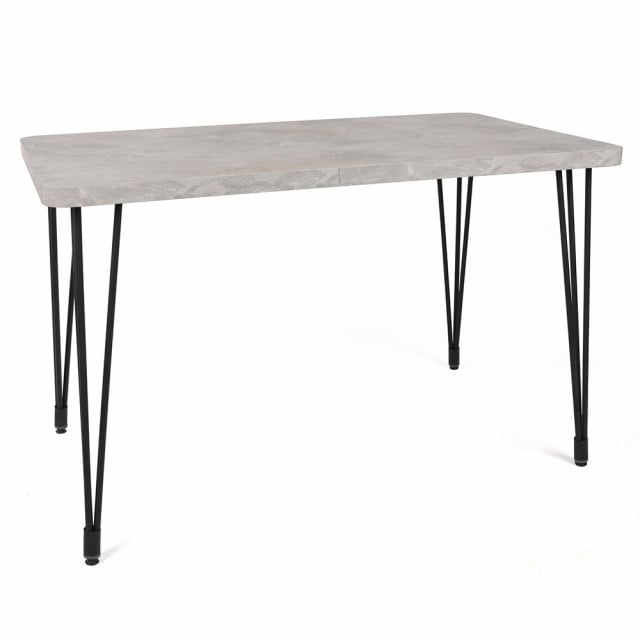 Masa dining gri/neagra din metal 70x120 cm Lagos The Home Collection