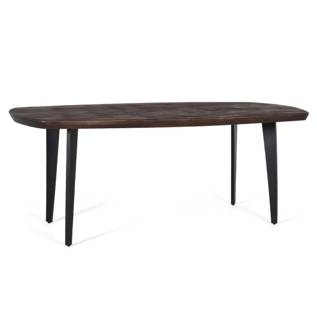 Masa dining maro/neagra din lemn 100x200 cm Noifor Giner y Colomer
