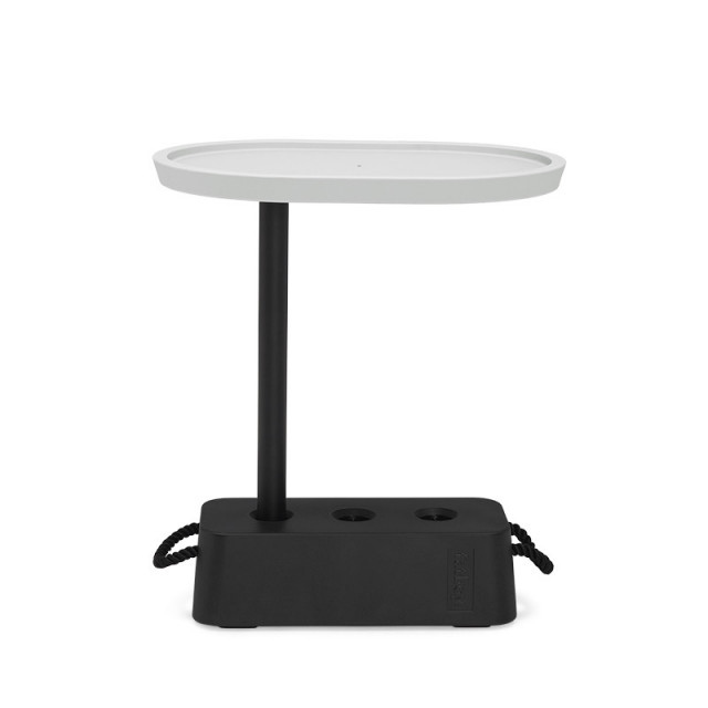 Masa laterala exterior gri din metal 39x56 cm Brick Fatboy