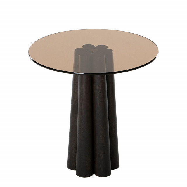Masa laterala maro bronz/neagra din lemn 50 cm Thales The Home Collection