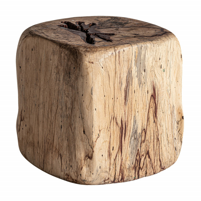 Masa laterala maro din lemn de tamarin 43x43 cm Dharm Vical Home