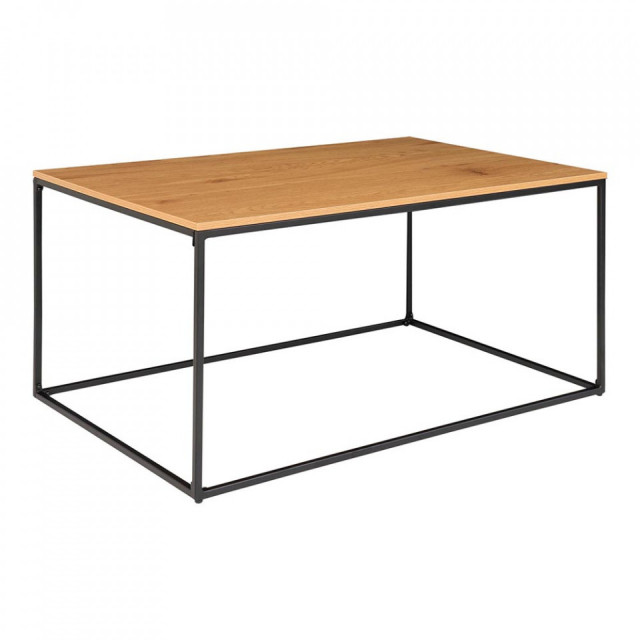 Masa laterala maro/neagra din metal 60x90 cm Vita House Nordic