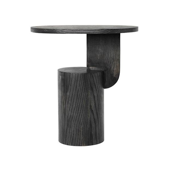 Masa laterala neagra din lemn de frasin 49x34 cm Insert Black Ferm Living