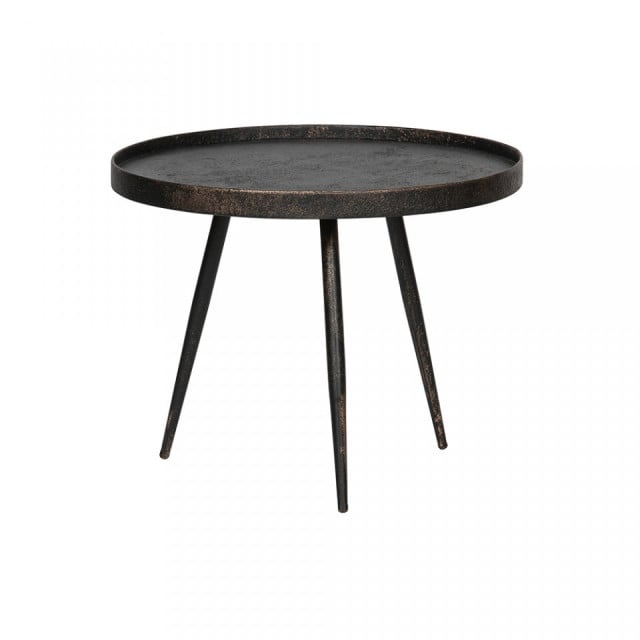 Masa laterala neagra din metal si lemn 58 cm Bounds BePureHome