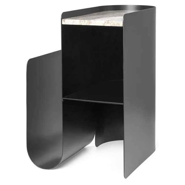 Noptiera neagra din metal Vault Ferm Living