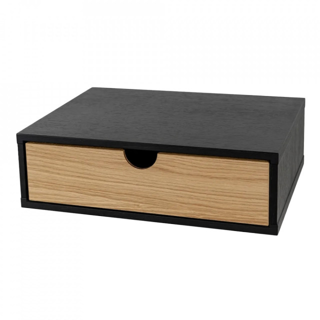 Noptiera pentru perete maro/neagra Farsta Woodman