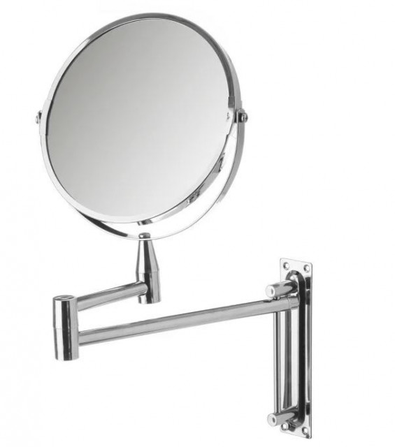 Oglinda cosmetica argintie pentru perete din metal 36x39 cm Bitt The Home Collection