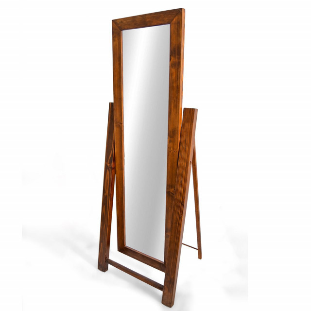 Oglinda de podea maro din lemn 50x160 cm Huljen The Home Collection