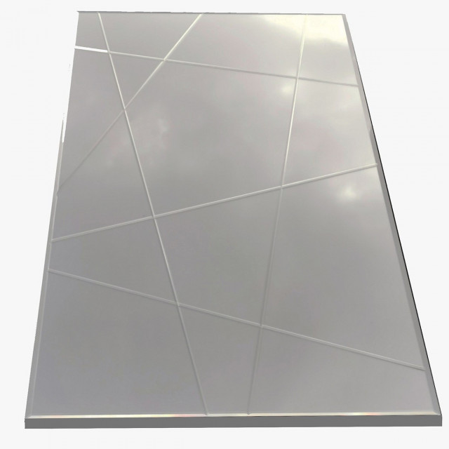 Oglinda dreptunghiulara argintie din lemn 62x130 cm Miriam The Home Collection