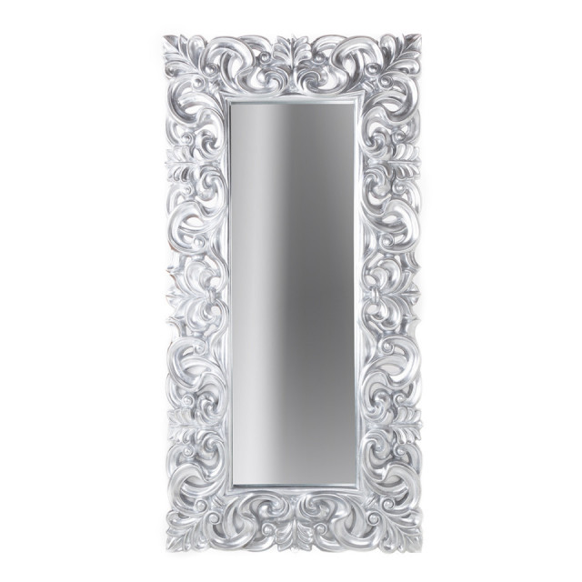 Oglinda dreptunghiulara argintie din plastic 90x180 cm Venice The Home Collection