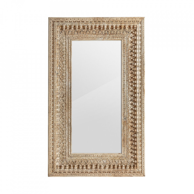 Oglinda dreptunghiulara maro din lemn de mango 90x150 cm Voux Vical Home