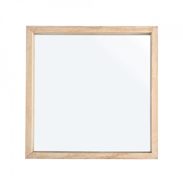Oglinda patrata maro din lemn de paulownia 42x42 cm Tiziano Bizzotto