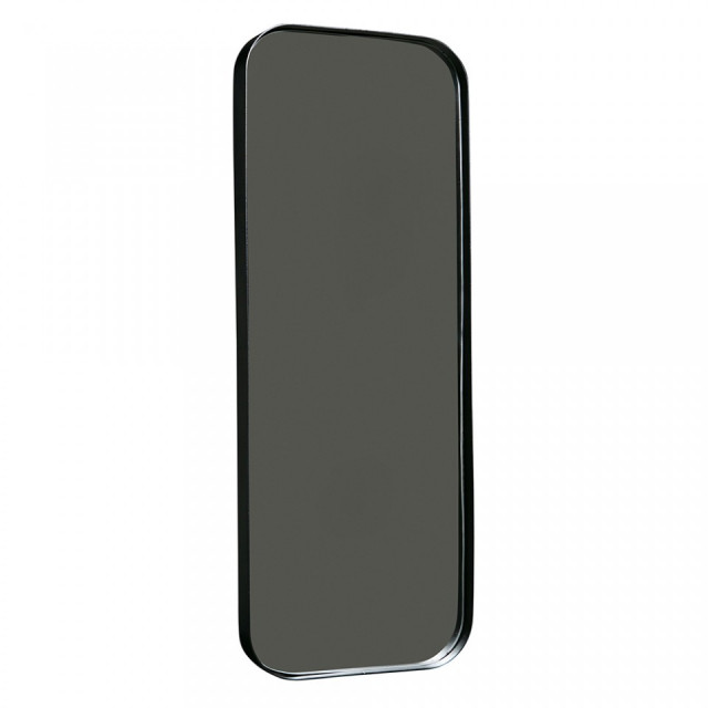 Oglinda pentru podea dreptunghiulara neagra din metal 40x110 cm Doutzen Woood