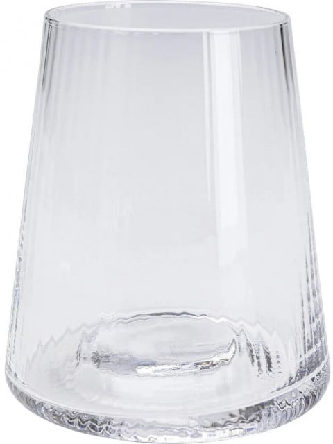 Pahar transparent din sticla 440 ml Riffle Kare